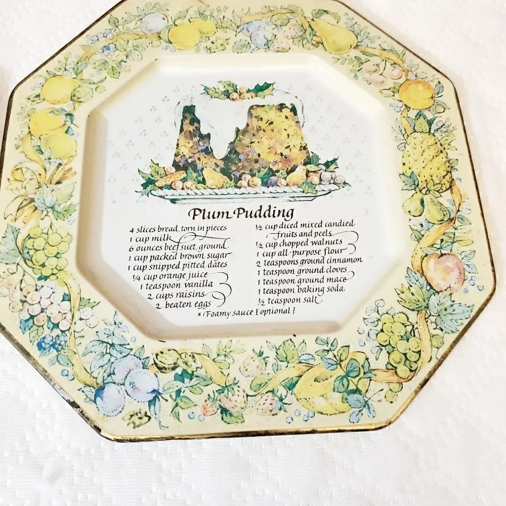 Avon VTG Recipes Tin Platters